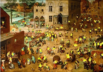 Les  Gilets jaunes Breughel par David Morin-Ulmann et  Le Blanc.